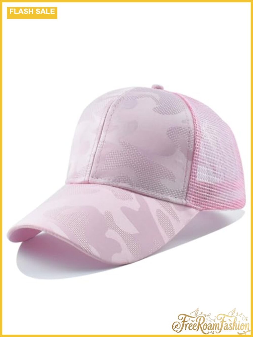 Quick Dry Baseball Hat Women Ponytail Trucker Cap Breathable Mesh